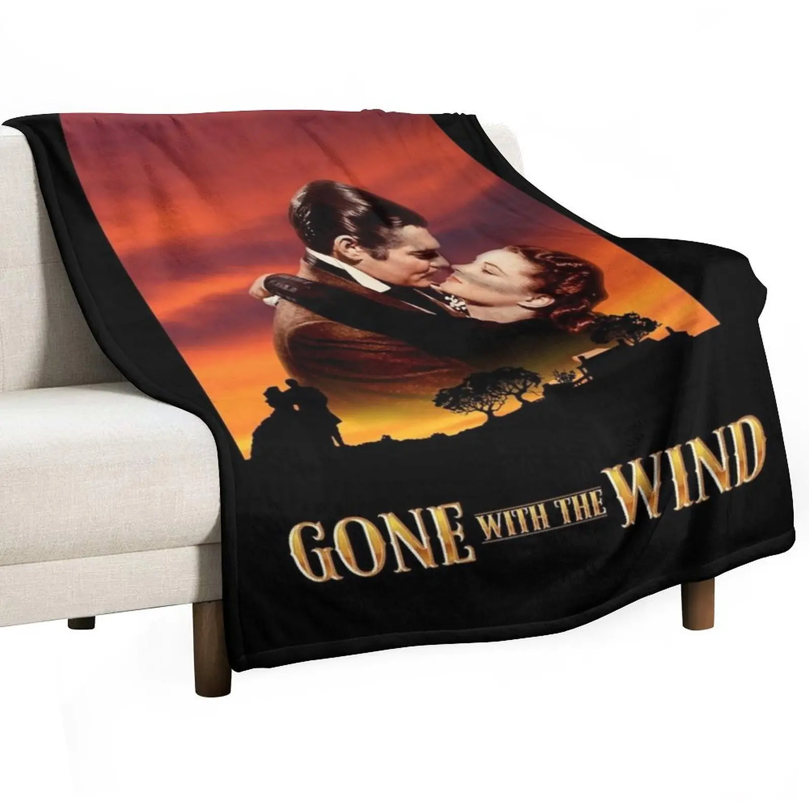 Day Gifts Love At The Sunset Clark Gable Halloween Throw Blanket Blankets For Sofas Summer Softest Blankets