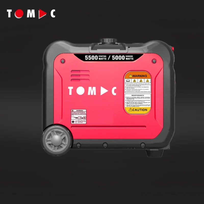 Tomac EPA/CARB/CE/EU5 Compliant Portable 5.5kW Gasoline Silent Inverter Generator for Home and Outdoor Power Needs