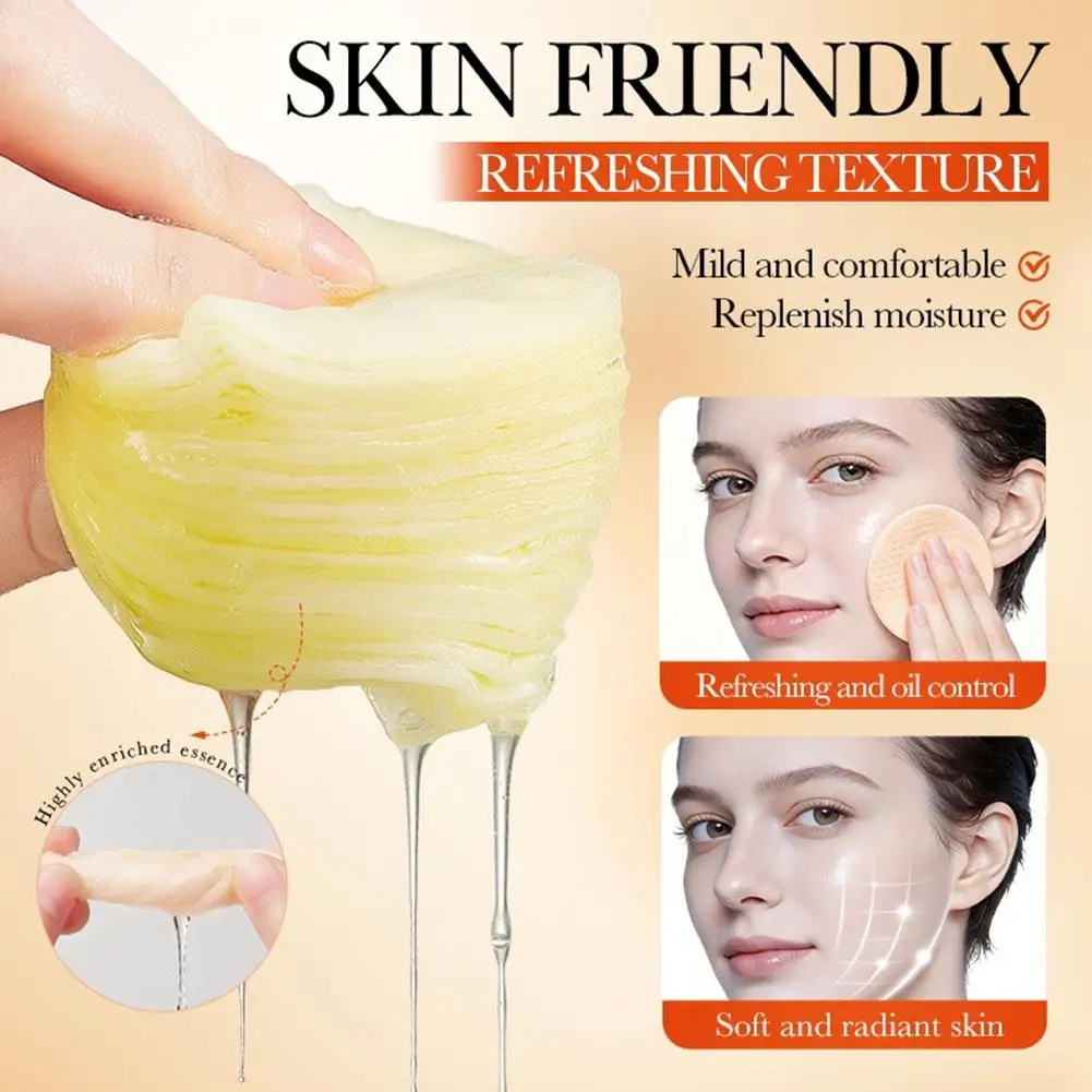 70pcs Kojic Acid Turmeric Facial Cotton Pads 70Pcs Niacinamide Moisturizing Soothing Oil‑Control Hydrating Daily Skin Care Pads