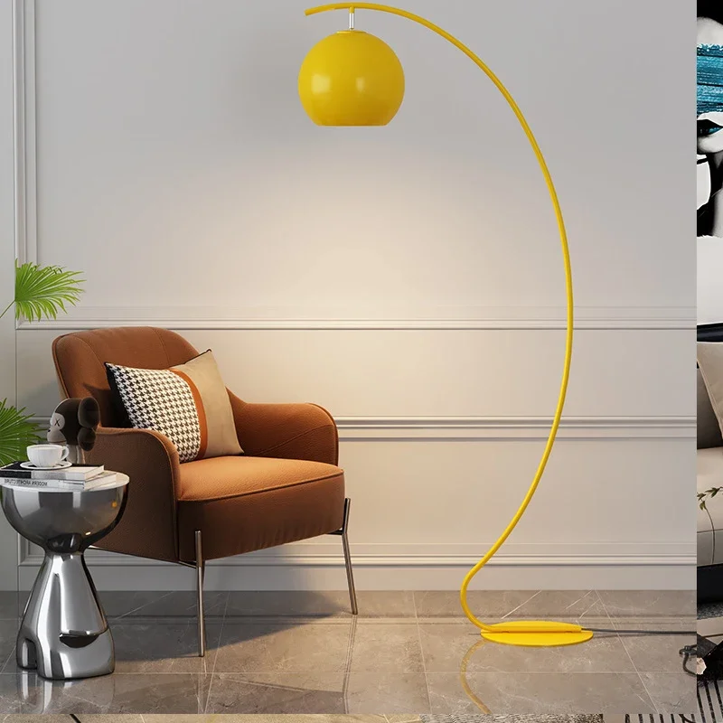 Albert nordic amarelo pesca lâmpada de assoalho moderna família sala estar quarto sofá criativo led decorativo luz pé