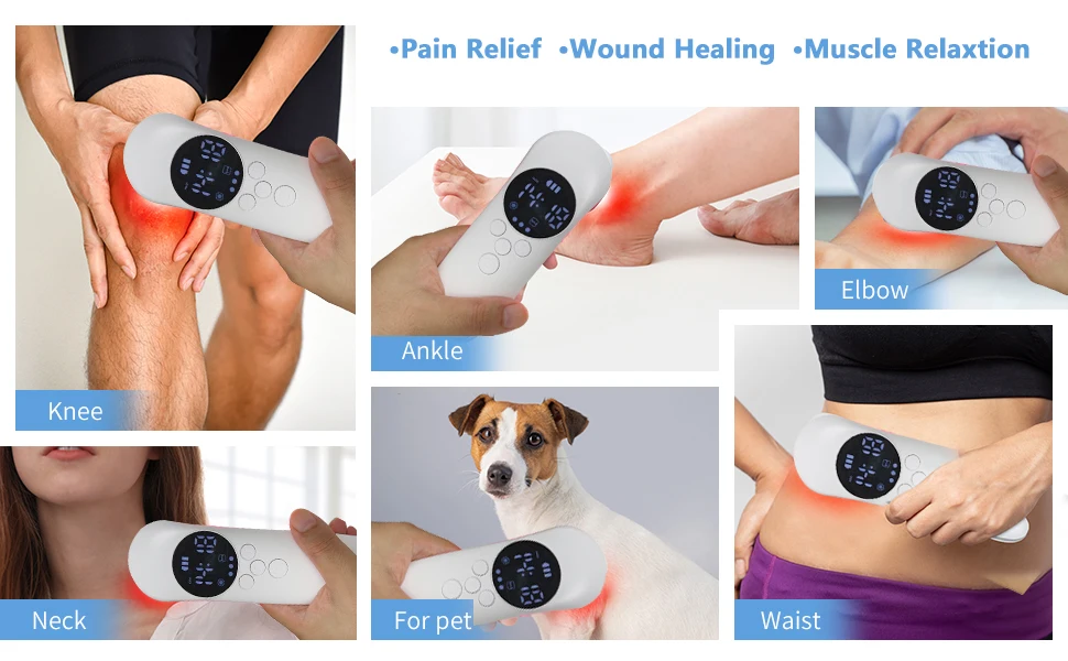 Body Pain Laser Therapy Device 3x808nm LLLT Physiotherapy Equipment for Knee Pain Relief Arthritis Frozen shoulder Pet Pain