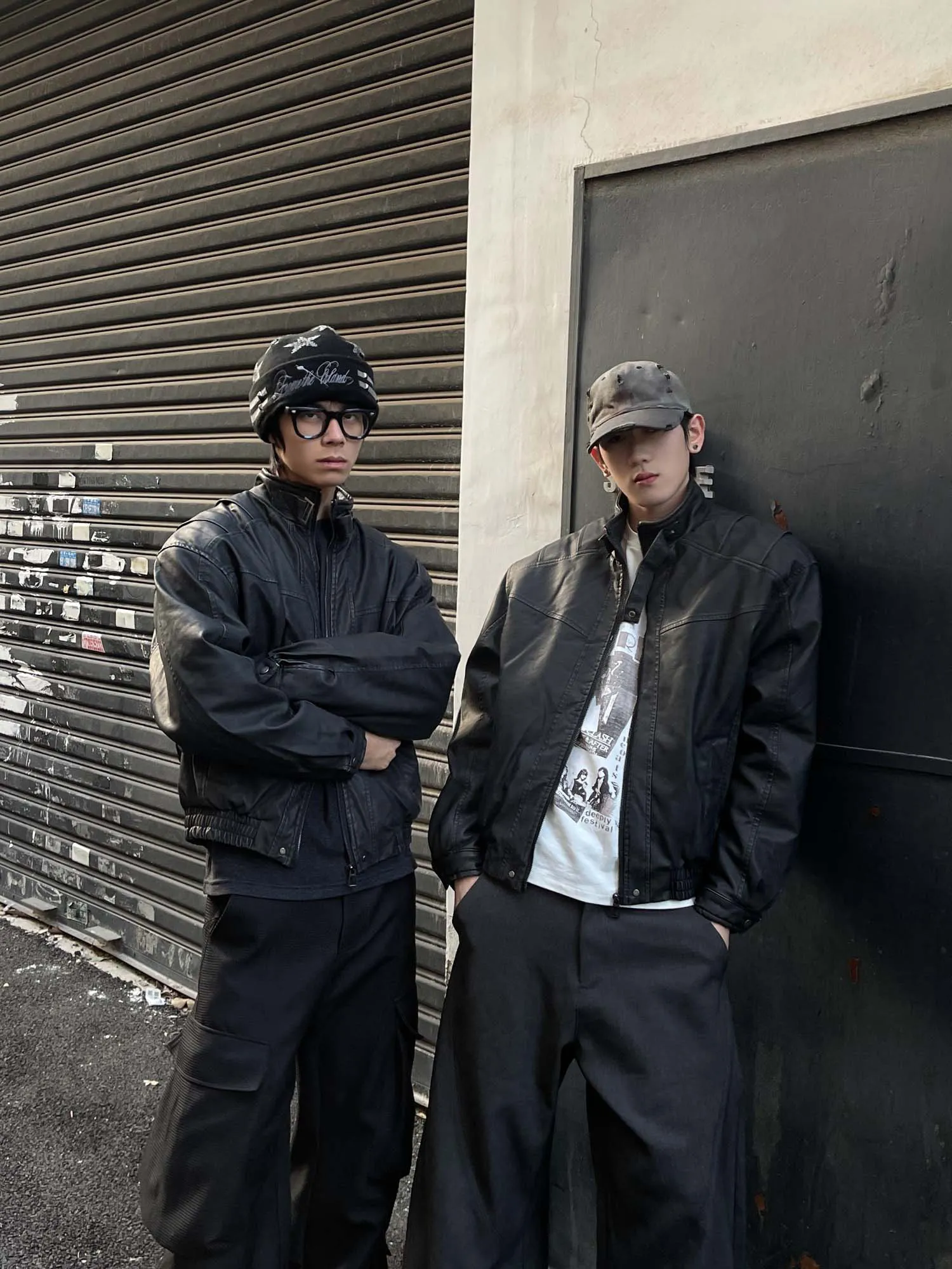 

Ретро-американская кожаная куртка Bla Leather Jaet ort Outerwear ex Cleanfit: высококачественная мотоциклетная одежда, универсальные парные куртки