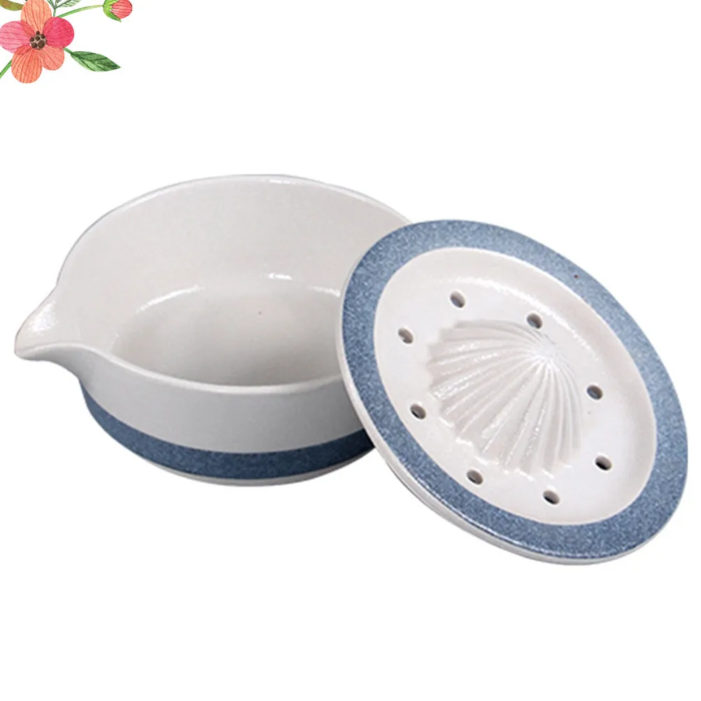 Ceramic Snowflake Design Manual Lemon Juicer Ergonomic Handle for Lemons Limes Small Oranges Efficient Citrus Presser Fruit