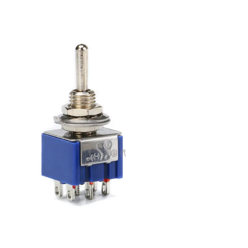 10pcs 6 Pin DPDT ON - ON 6A 125VAC Mini 2 Position Toggle Switches Selector for Electric Guitar Bass