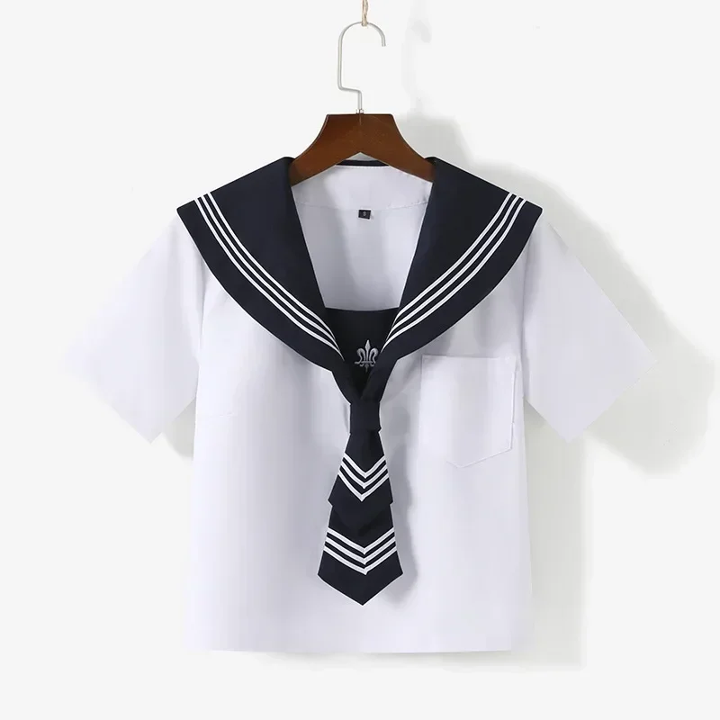 Basic Jk School Uniform สําหรับสาวสไตล์ญี่ปุ่นโรงเรียนดู Navy Sailor Seifuku ชุดกระโปรงจีบน่ารักชุดคอสเพลย์ผู้หญิง