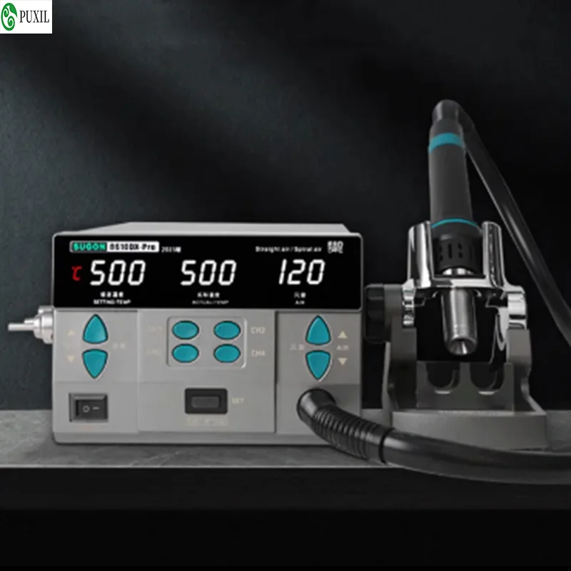 SUGON 8610DX Pro 1000W Hot Air Rework Station Microcomputer Digital Display BGA Rework Station Curved Nozzle Welding Repair Tool