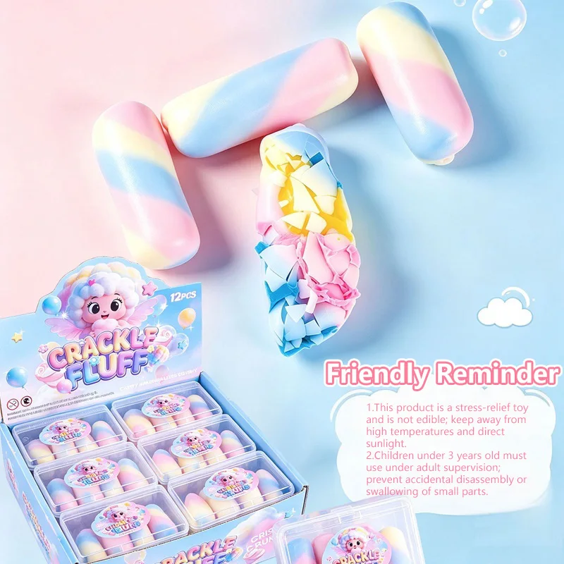 Knuspriges Quetschspielzeug Regenbogen-Bonbon Handgemachter Ball Fidget-Spielzeug Stressabbau Squishy Donut Quetschspielzeug Langsam zurückfedernd als Geschenk für Erwachsene – Detail 9