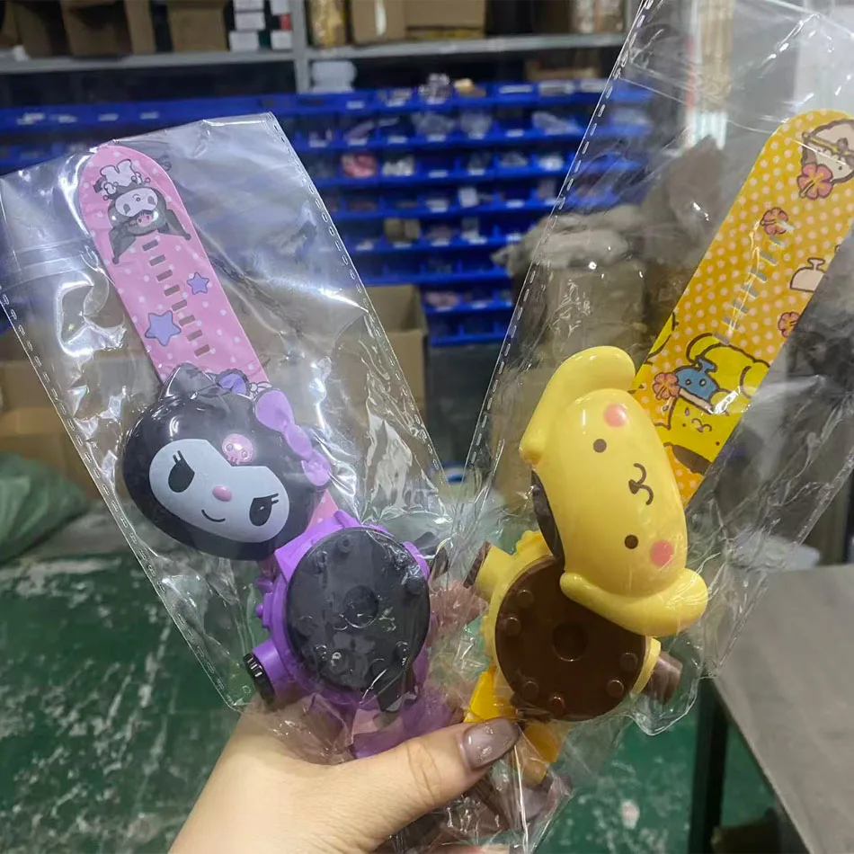 Sanrio Hello Kitty jouets ensemble Projection 3D montre numérique cannelle Kuromi mélodie Anime figurines modèle jouet enfant cadeau