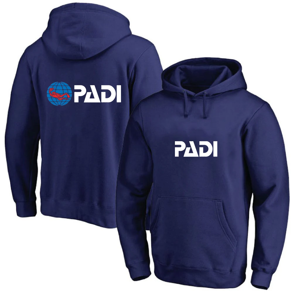 2024 Printing New Autumn and Winter Harajuku Solid Color Scuba Driver Padi Men Hoodie Pullover Hooded Plush Tops