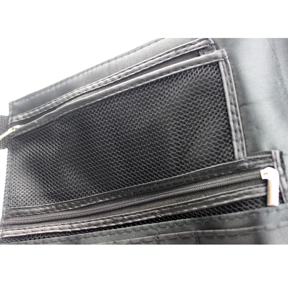 

Professional Makeup Brush Waist Bag Pack Organizer Adjustable Belt Multiple Pockets 7 Pouches 3 Zippered Slots 12 Brush Holders