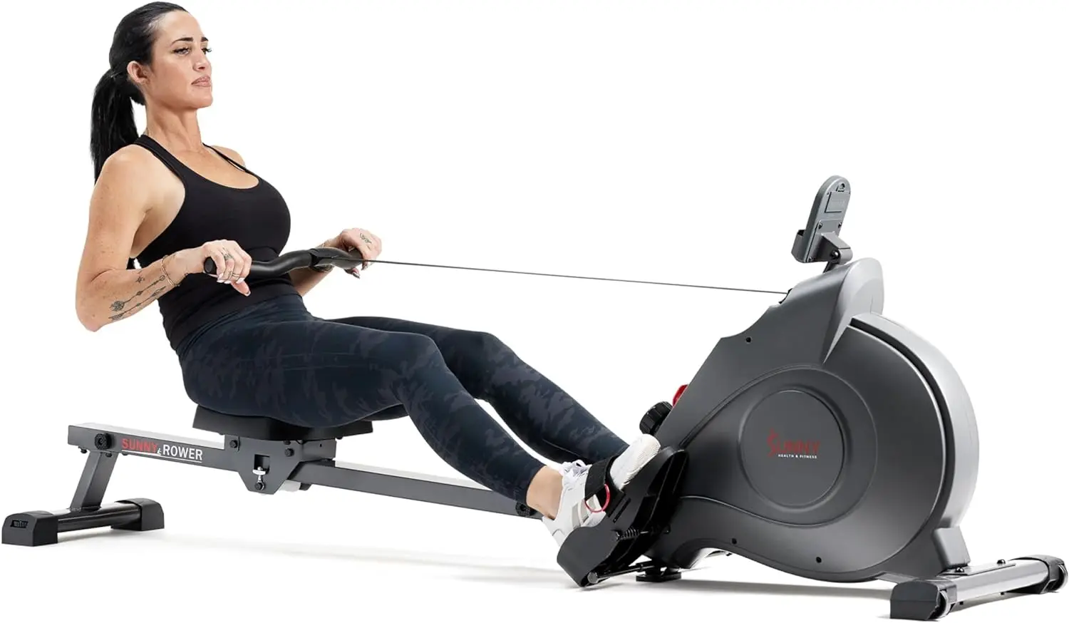 

Magnetic Rowing Machine w 53.4" Extended Slide Rail, Smooth Quiet Resistance and Optional Exclusive SunnyFit App