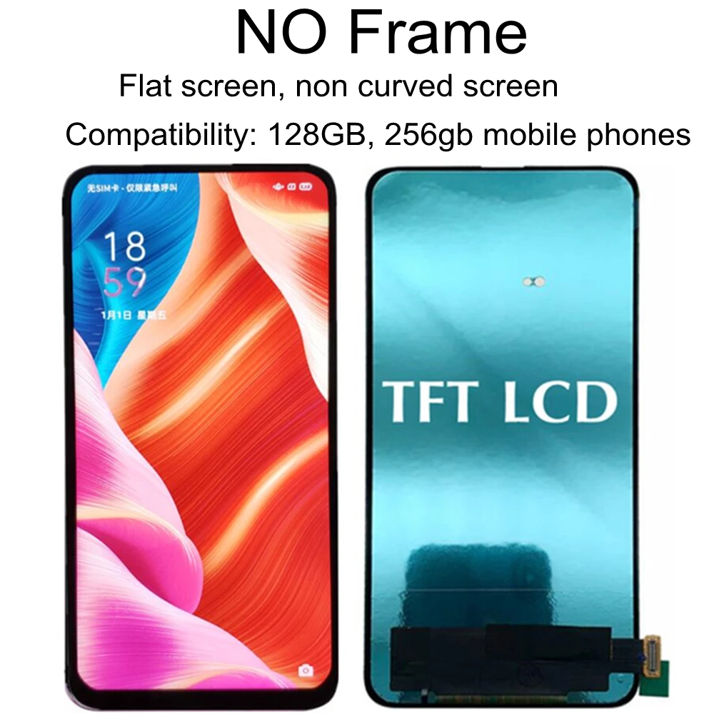 6.42  TFT LCD For OPPO FIND X CPH1871 PAFM00 LCD Display TOUCH Screen For OPPO Findx Digitizer Replacement Accessories Assembly