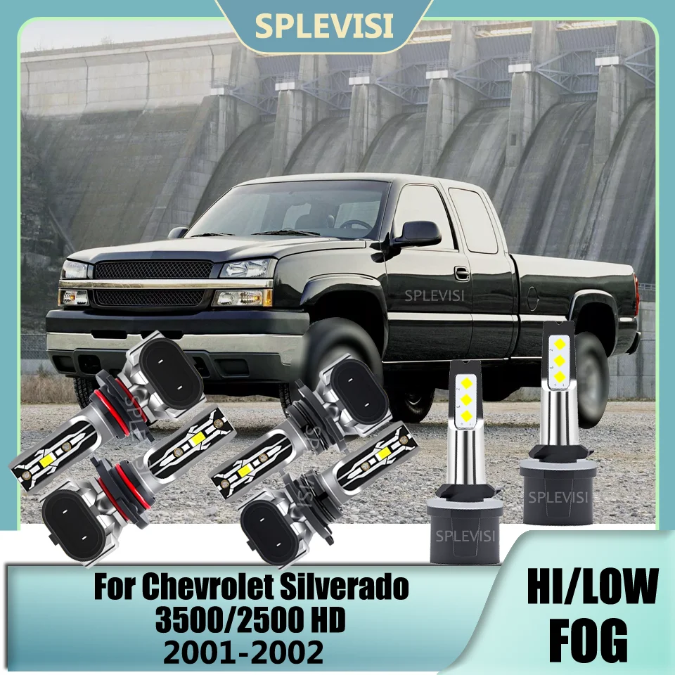 

Easy-Replacement 6000k White Dark Zone Elimination Headlight Foglight For Chevrolet Silverado 3500 2001 2002 / 2500 HD 2001 2002