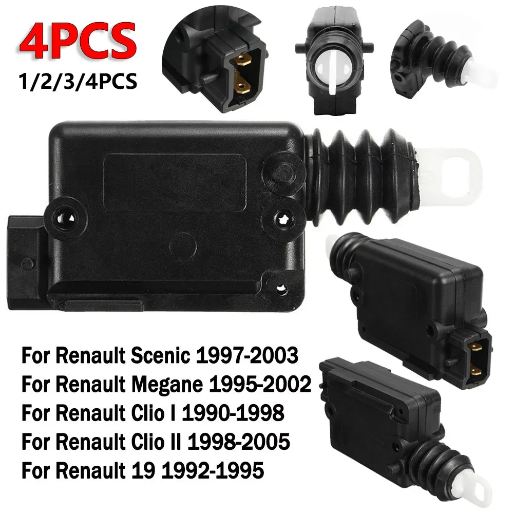 1-4 Pcs 2 Pin Front Door Central Lock Motor Actuator 7702127213 7701039565 For Renault Scenic Megane Clio I II 19 OEM Number