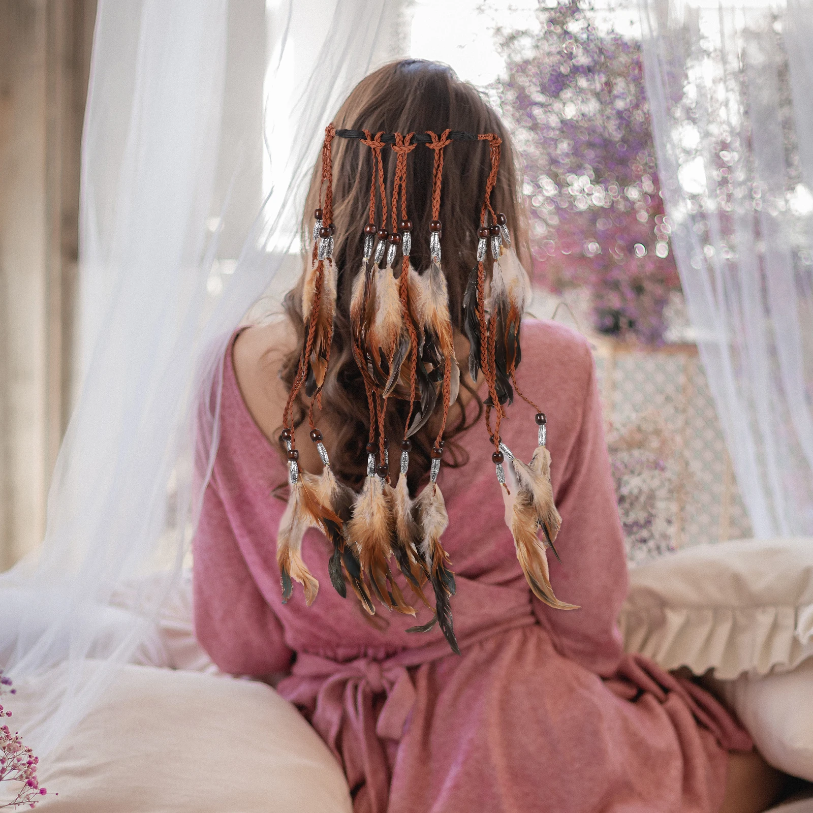 

Headband Boho Headpiece Headdresses for Women Girl Hair Accessories Carnival Women's Costume Headwear Festival