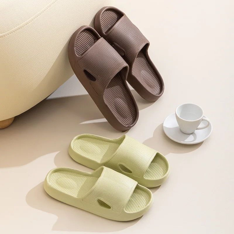 woman shoes EVA House Women's Slippers Couple Thick Sole Anti Slip Open Toe Slippers Quick Drying Indoor Shower Women's Sandals