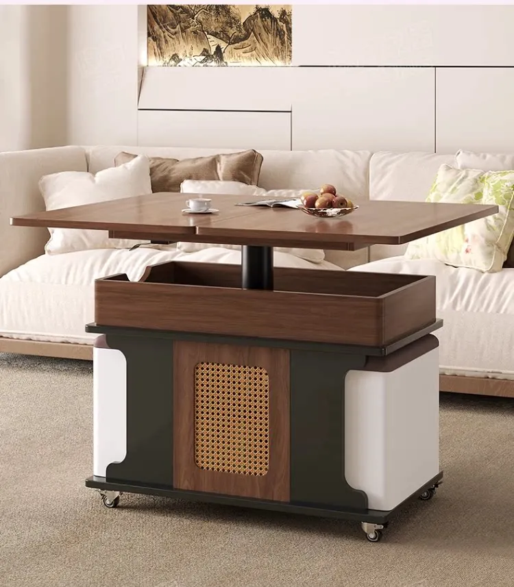 PG antique coffee table household living room removable retractable folding multi-functional small apartment side table