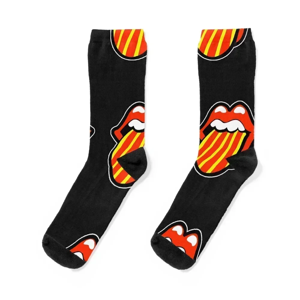 

Catalan language Socks floral Men's custom sports Stockings man Mens Socks Women's