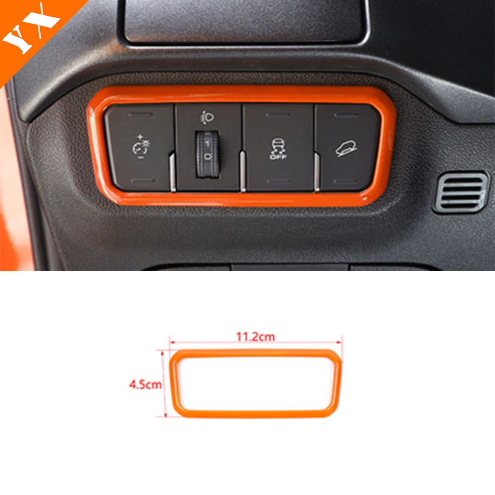 For GWM Tank 300 accessories Tank 300 2025 Carbon Silver Trim Car Headlight Switch Cover Left Center Control Button Garnish