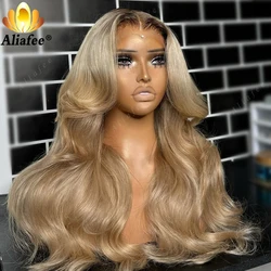 13x6 Ombre Blonde With Root Hd 13x4 Colored Lace Frontal Wigs Human Hair Body Wave Ombre Ash Blonde Lace Frontal Wigs For Women