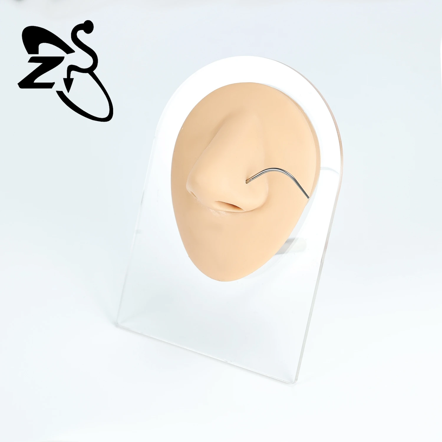 ZS 1 STÜCK Gerades, gebogenes Edelstahl-Kegelwerkzeug, gewindeloses Einsetzen, Schraub-Assistent-Set für Ohr-/Nasen-/Navel-Piercing-Werkzeuge – Detail 5