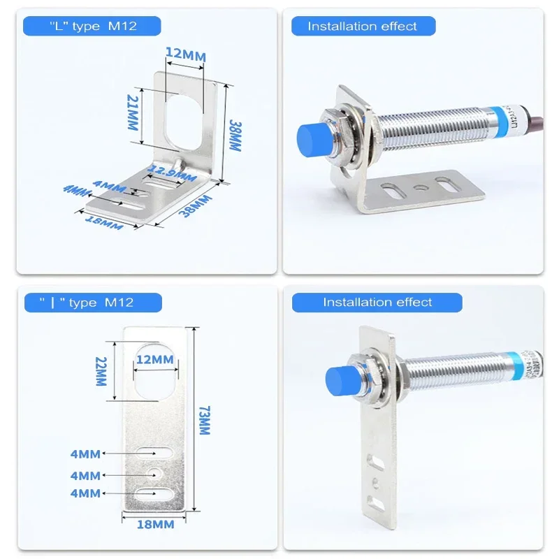 4-pin Plug-in Inductive Proximity Sensor M12 Detect Metal NPN PNP NO NC NO+NC Sensor Switch Sn:2/4mm 6-36VDC 90-250VAC