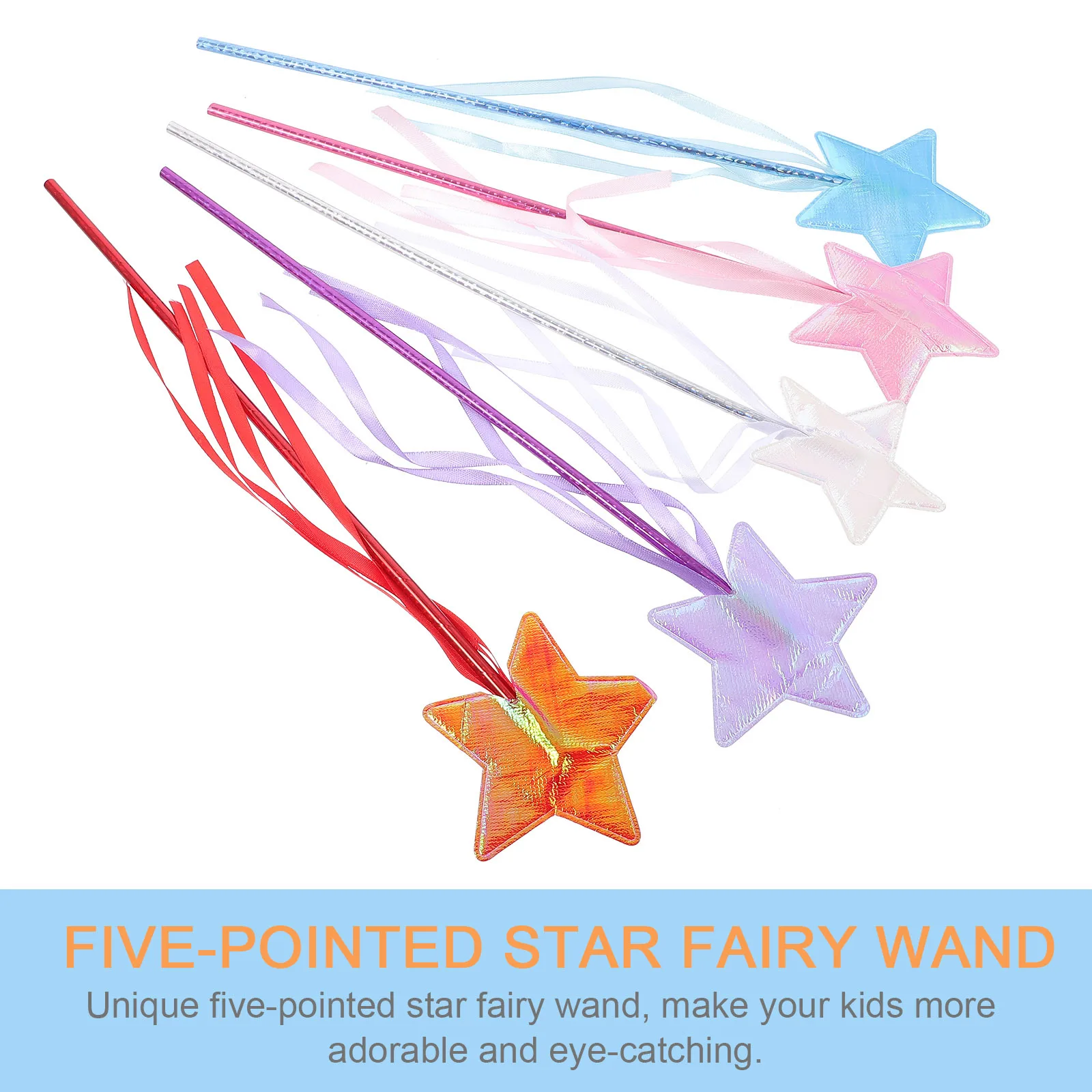 10 قطعة عصا خرافية متينة على شكل نجمة خماسية ممتازة للأطفال في الهالوين كوسبلاي دعائم لعب التظاهر نجمة خماسية خرافية