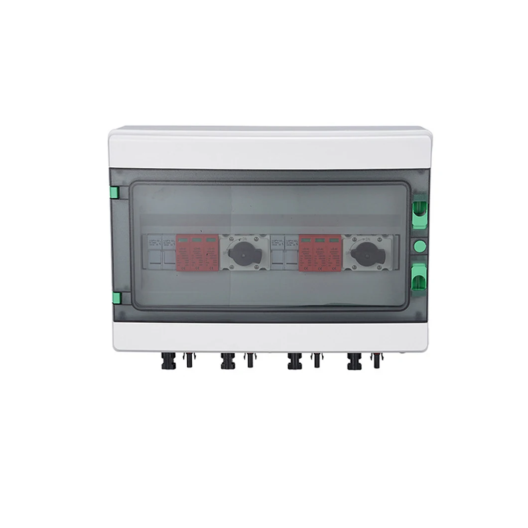 Photovoltaic DC Combiner Box 2 IN 2 OUT DC1000V Fire and Lightning Protection IP65 Solar Energy Complete System Distribution Box