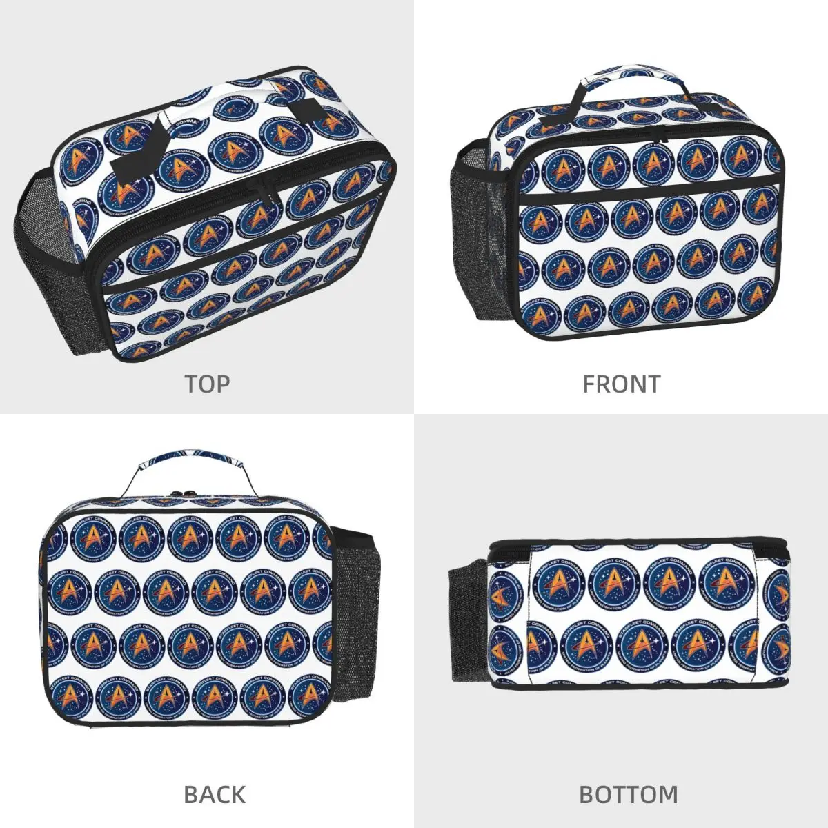 Star Treks Science Fiction TV Series Insulated Lunch Bag for Women Kids Portable Food Boxes Thermal Lunch Box Tote
