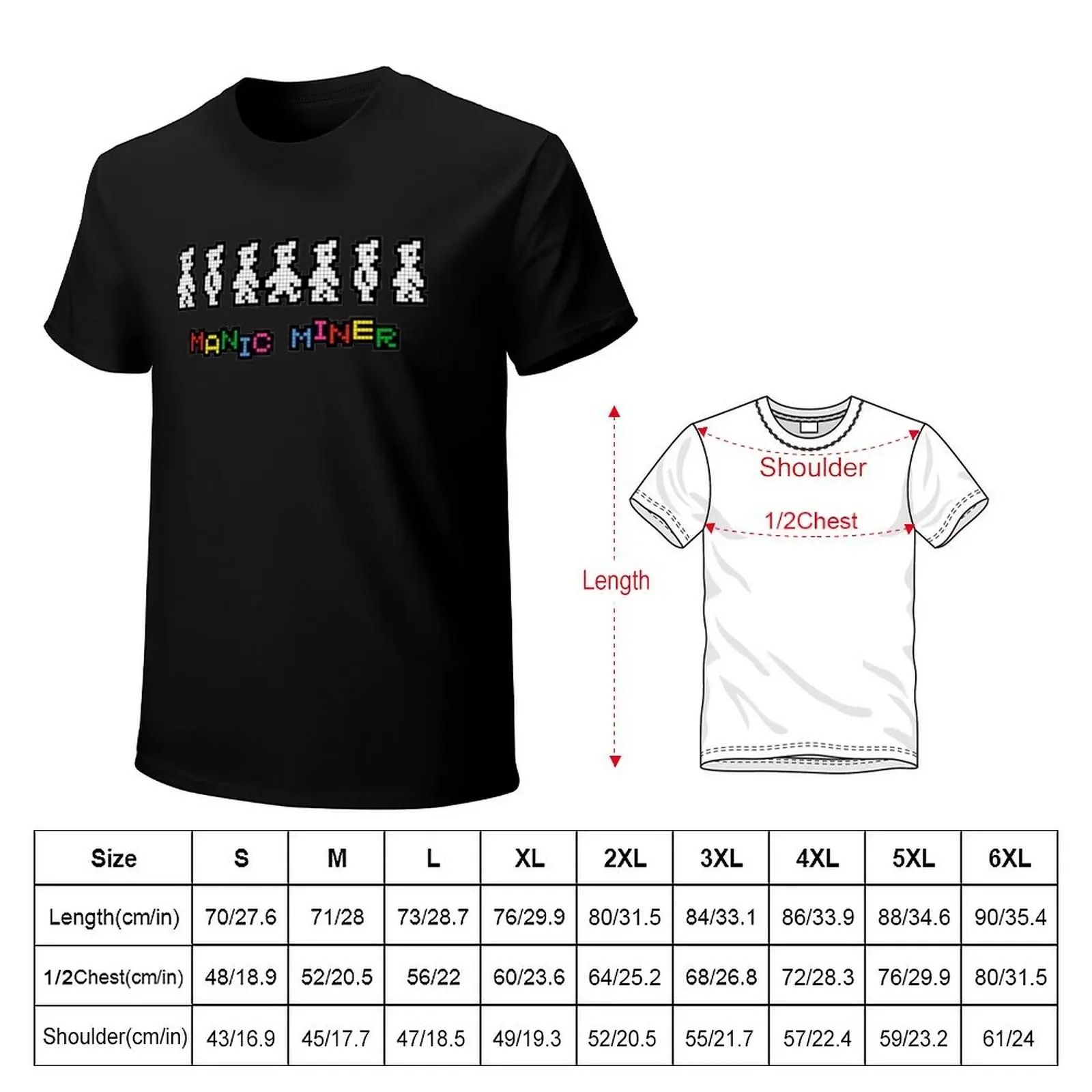 Sinclair ZX Spectrum Manic Miner T-Shirt blacks hippie clothes shirts graphic tee men