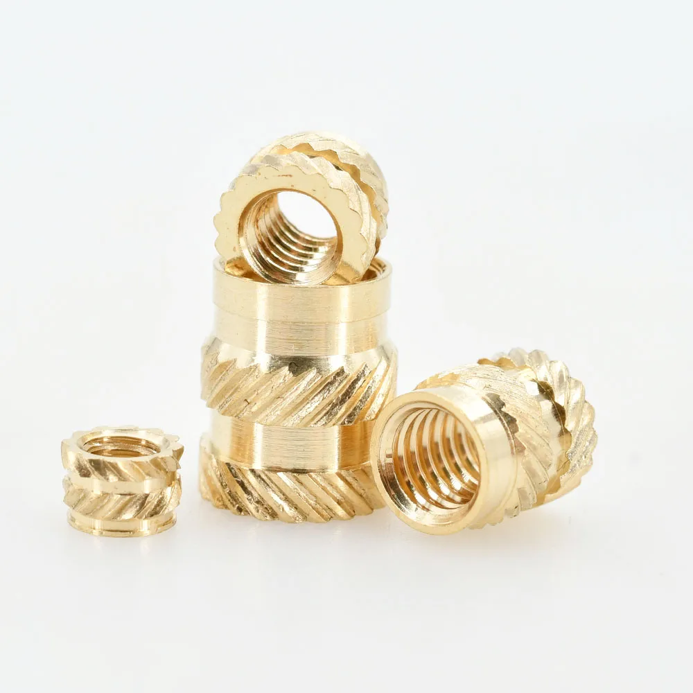 100Pcs M2 M2.5 M3 M4 M5 M6 M8 Heat Brass Insert Nut Double Knurled Hot Melt Inserts PCB 3D Printing Insertion Insertnut Copper