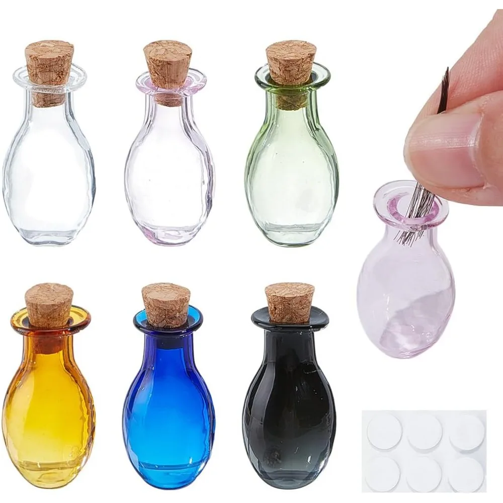 

6 mini vases, cat whisker rack, mini vases with cork stoppers