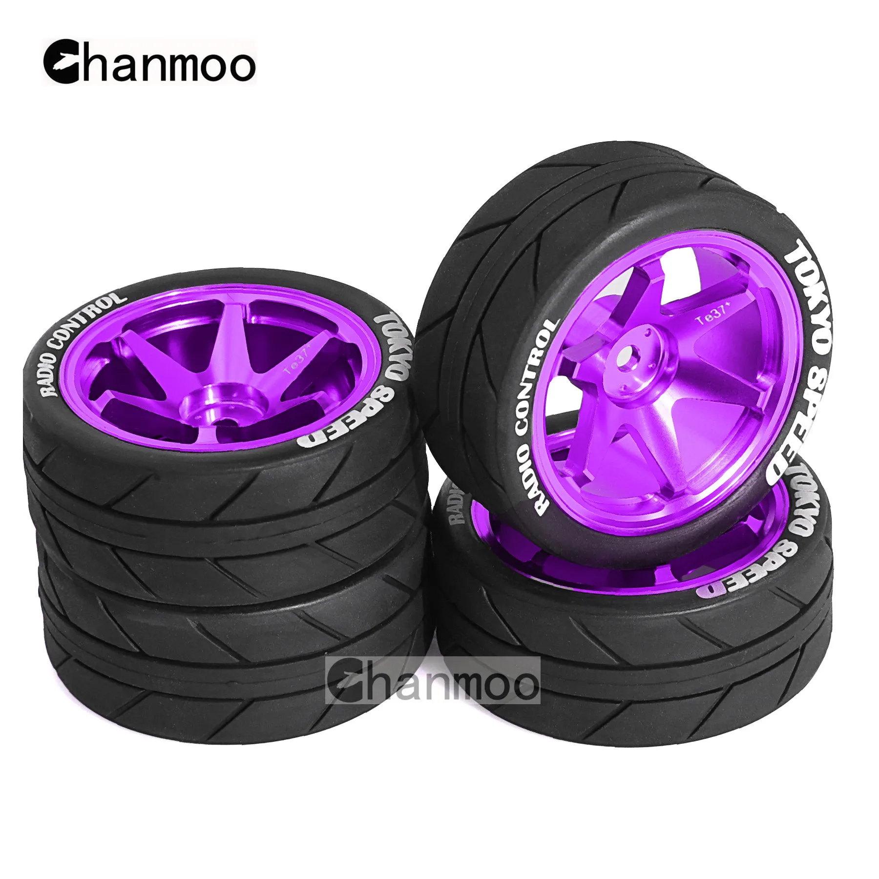 Pneu de roue en caoutchouc RC 65mm, hexagone 12mm pour Tamiya TT01 TT01E TT02 TT02B XV01 TA06 PTG-2 1/10 RC, pièces de mise à niveau de voiture de course 26 Pneu de roue en caoutchouc RC 65mm, hexagone 12mm pour Tamiya TT01 TT01E TT02 TT02B XV01 TA06 PTG-2 1/10 RC, pièces de mise à niveau de voiture de course 26