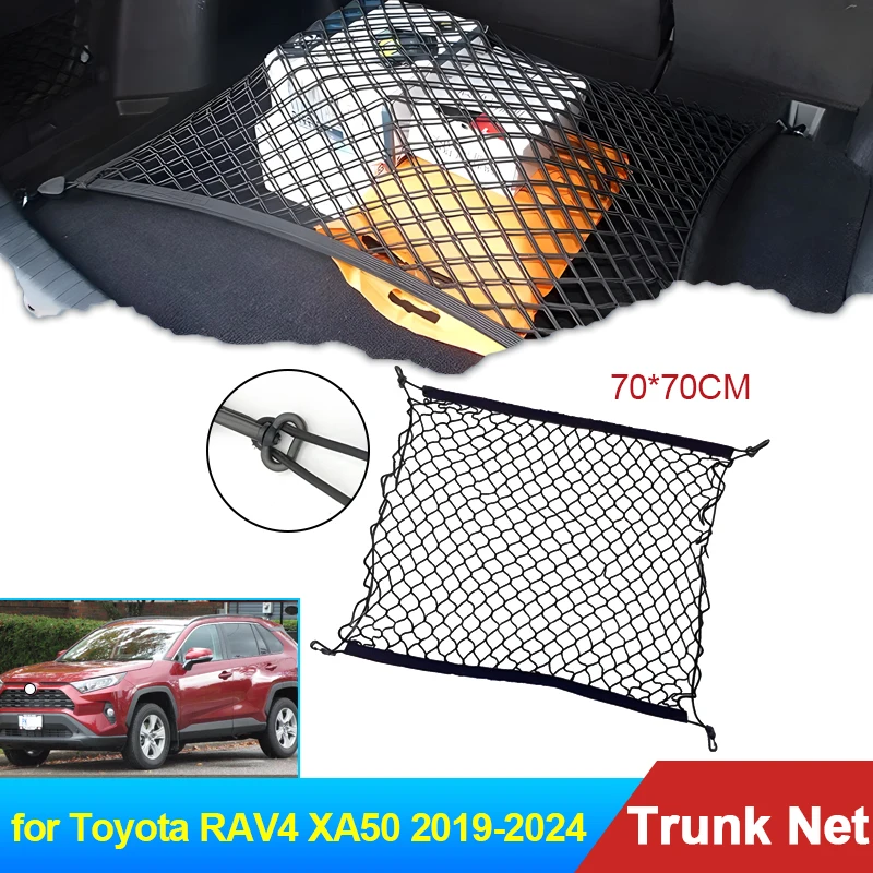 70x70 Auto for Toyota RAV4 XA50 XA 50 Suzuki Across MK5 2019 2020 2021 2022 2023 2024 Accessories Car Boot Trunk Cargo Net Parts