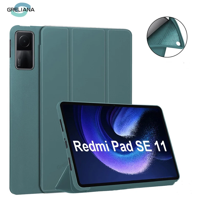 For Funda Xiaomi MiPad 7 6 Pro 5 11 11.2 Case Redmi pad SE 11 10.6 8.7 12.1 Auto Wake up & Sleep Silicone Cover Support Charging 