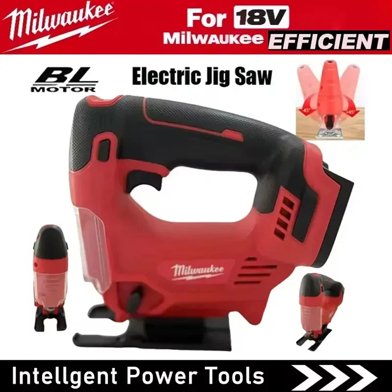 

Аккумуляторный лобзик Milwaukee, портативная многофункциональная пила для резки дерева, деревообрабатывающий инструмент для аккумуляторов 18В