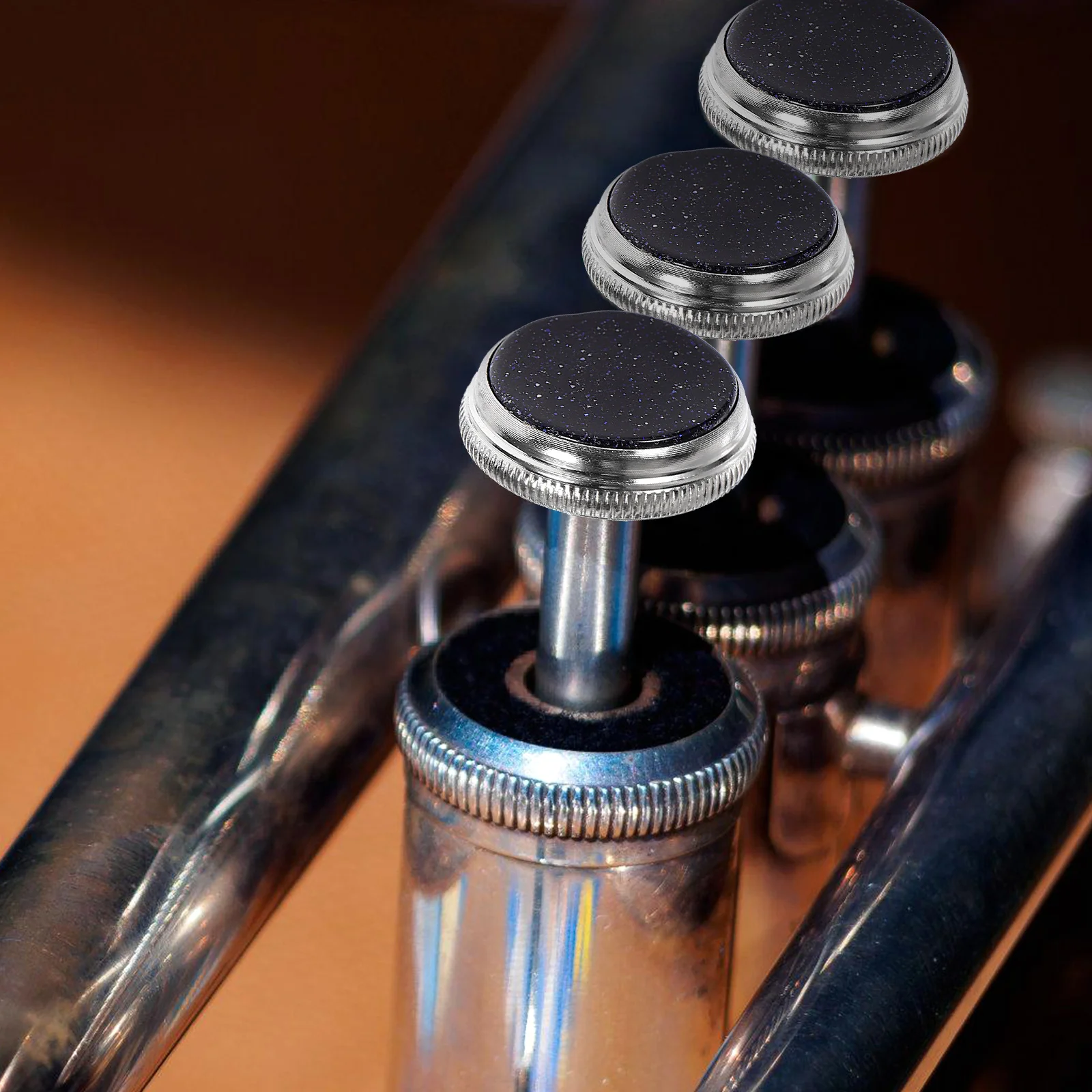 

3pcs Trumpet Piston Button Snap Durable Musical Instrument Buckle Repair Tool Blue Sandstone Replacement Parts