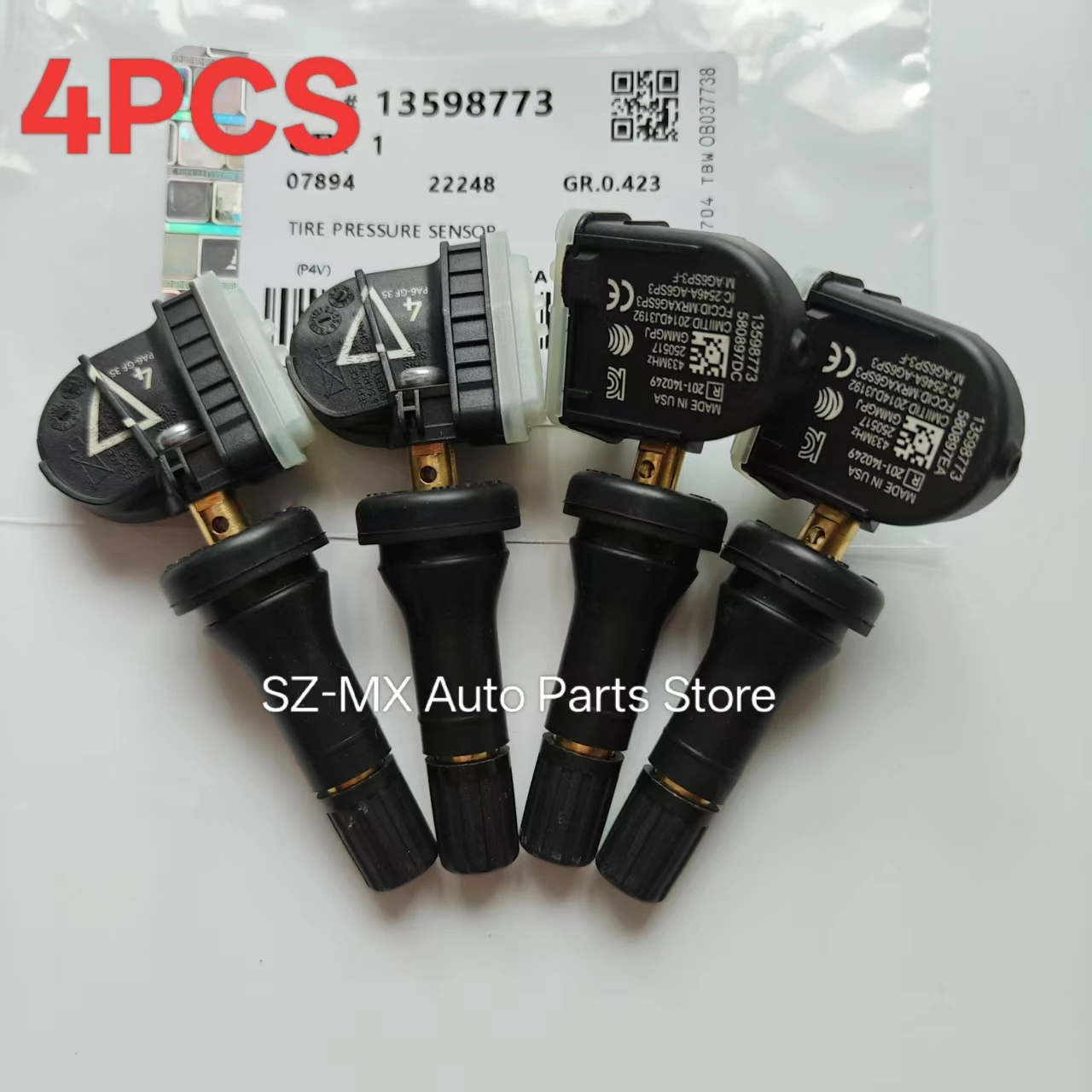 4 Uds 13598773 433mhz TPMS SENSOR de presión de neumáticos para Cadillac CT6 XT5 SRX Chevrolet Malibu Opel 13516165