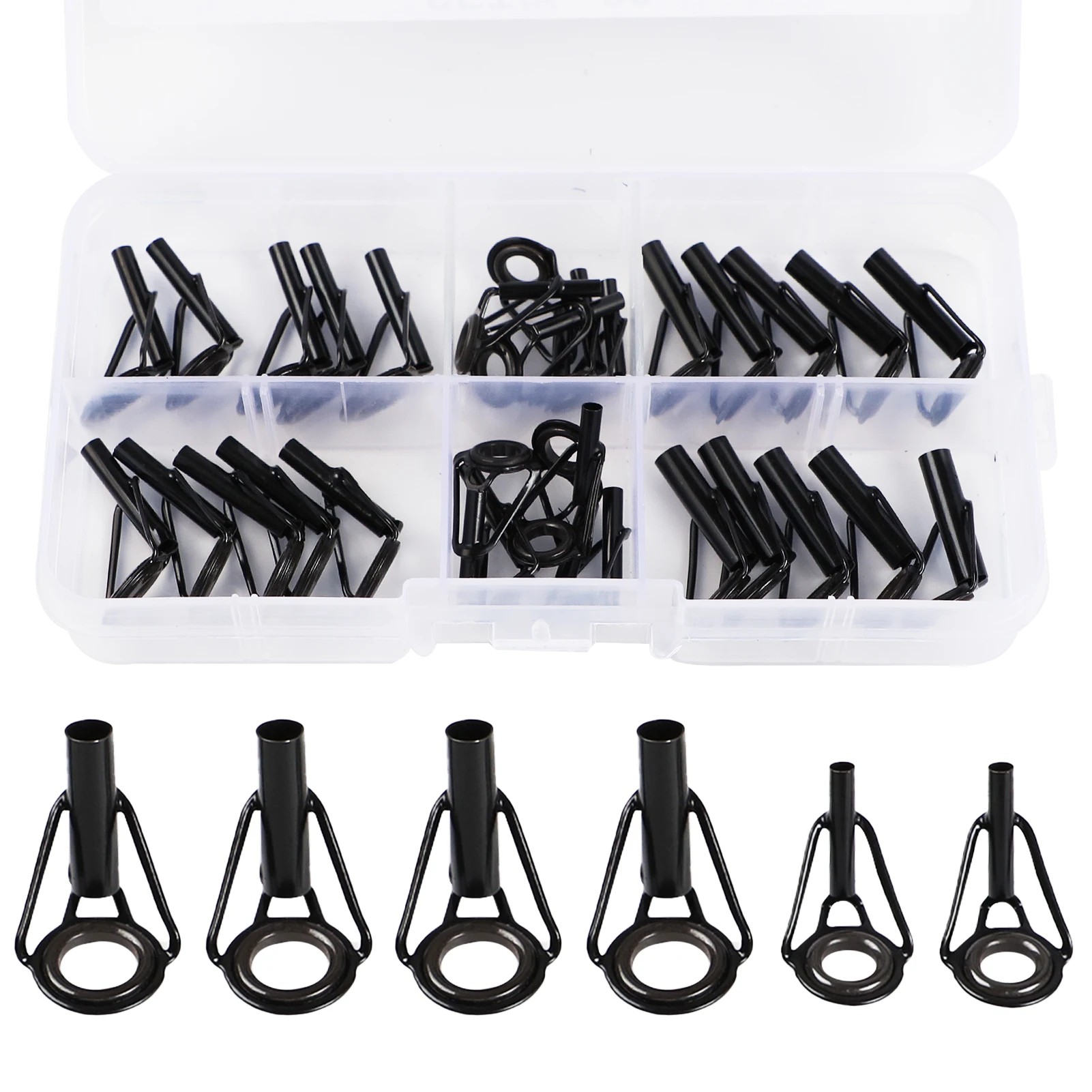 

БЕСПЛАТНО: 30 шт./лот направляющих для удилищ, комплект для ремонта вершинок удочек, кольца-глазки из нержавеющей стали для самостоятельной сборки, аксессуары для рыболовных удилищ