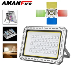 Amanfire W8138-1 Luz de trabajo 2100LM Campamento Lámpara LED superbrillante Luz de trabajo giratoria magnética portátil