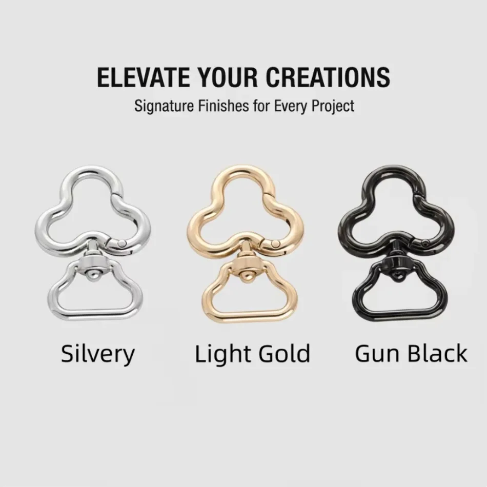 5-20Pcs Zinc alloy Shape Keychain Clasp Swivel Snap Key Chain Bulk Blossom Spring Snap Lobster Claw Hook for Keyring Craft DIY
