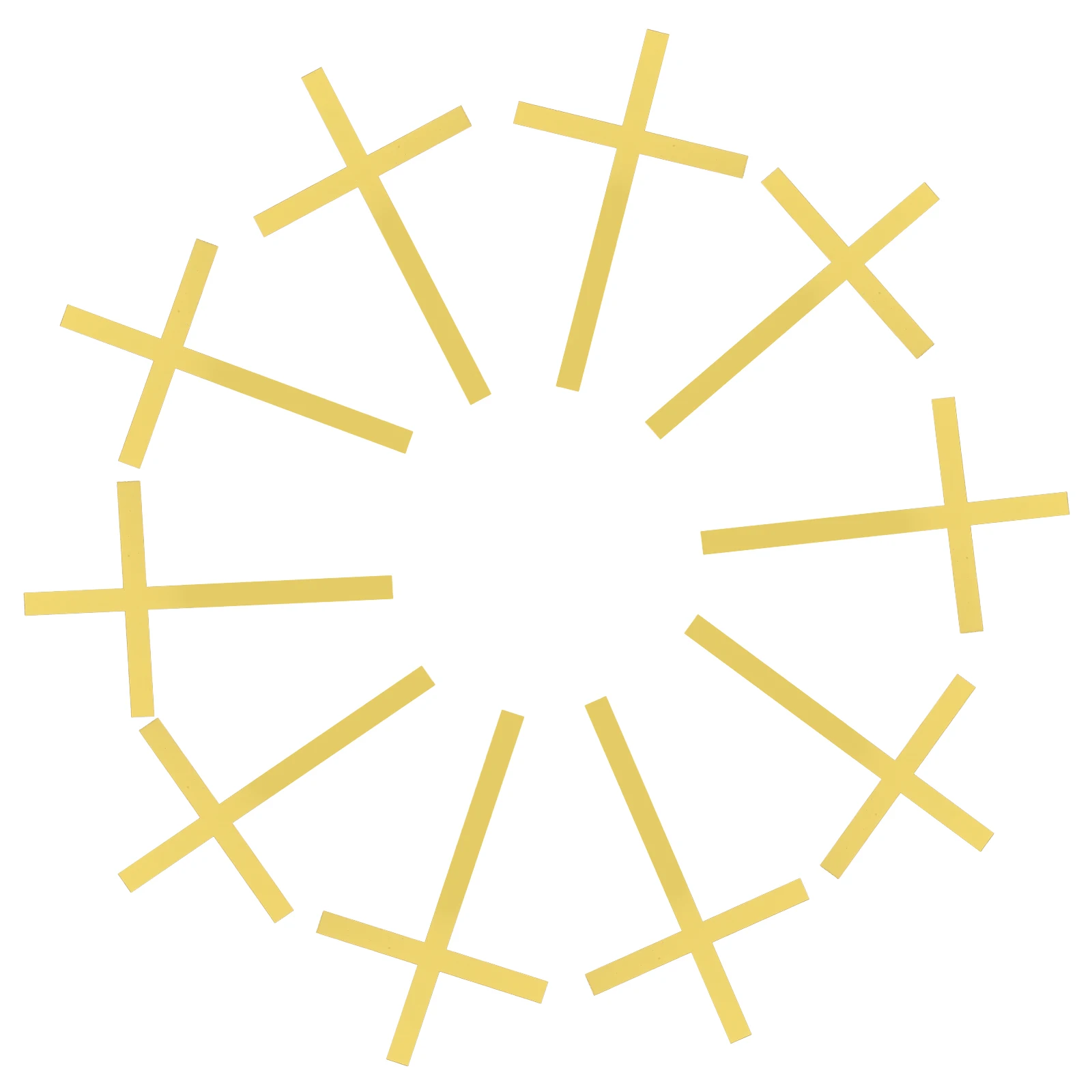 

10pcs Gold Acrylic Cross Cake Decoration Dessert Toppers 1cm Wedding Party Props Baptism Birthday Anniversary Cake Decor