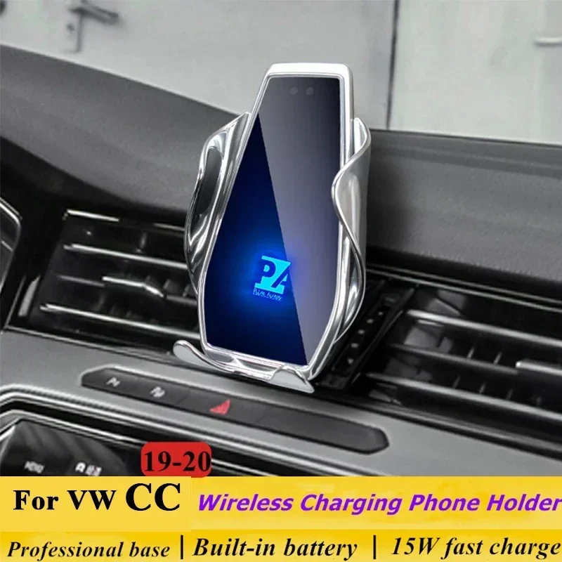 2019-2020 For Volkswagen CC Mobile Phone Holder Wireless Charger Car Mount Navigation Bracket GPS Support 360 Rotating