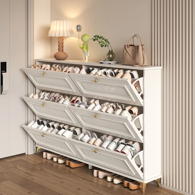 رف أحذية منظف للأدراج، منظم تطهير خشبي ضيق، رف أحذية، خزانة تخزين، أثاث مدخل Archivadores