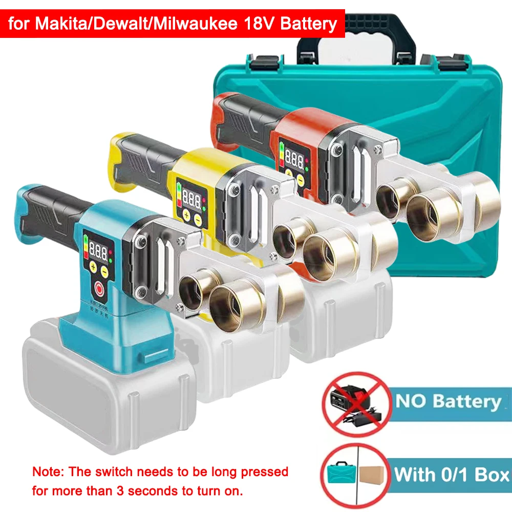 Electric Pipe Welding Machine Cordless Fuser PPR PE Soldering Iron Plastic Tube PP Heating Hot Melt Fit Makita/Dewalt/Milwaukee