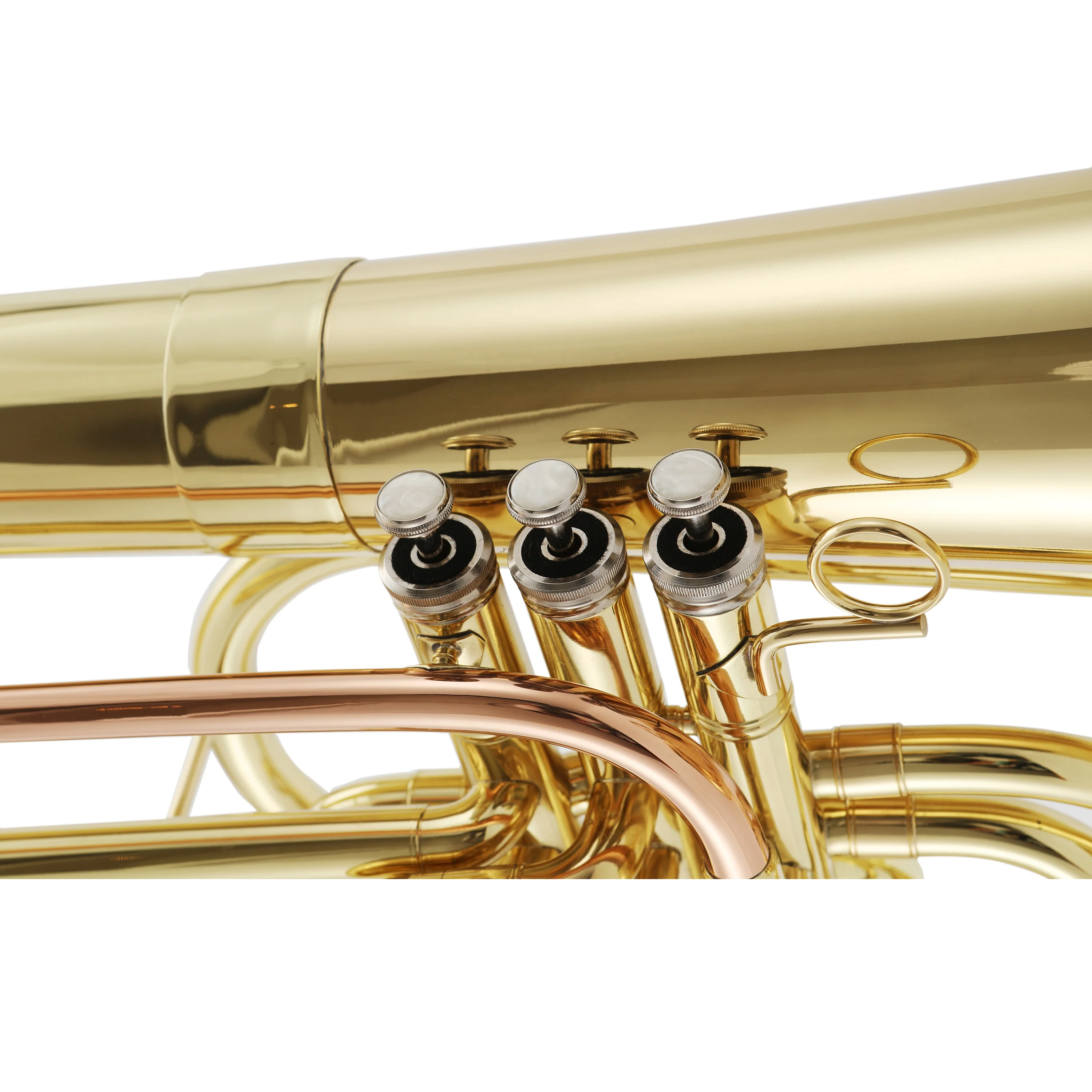 Marching Euphonium Gold Lacquer 3 Pistons Brass Instrument Excellent BB Tone Affordable Customized