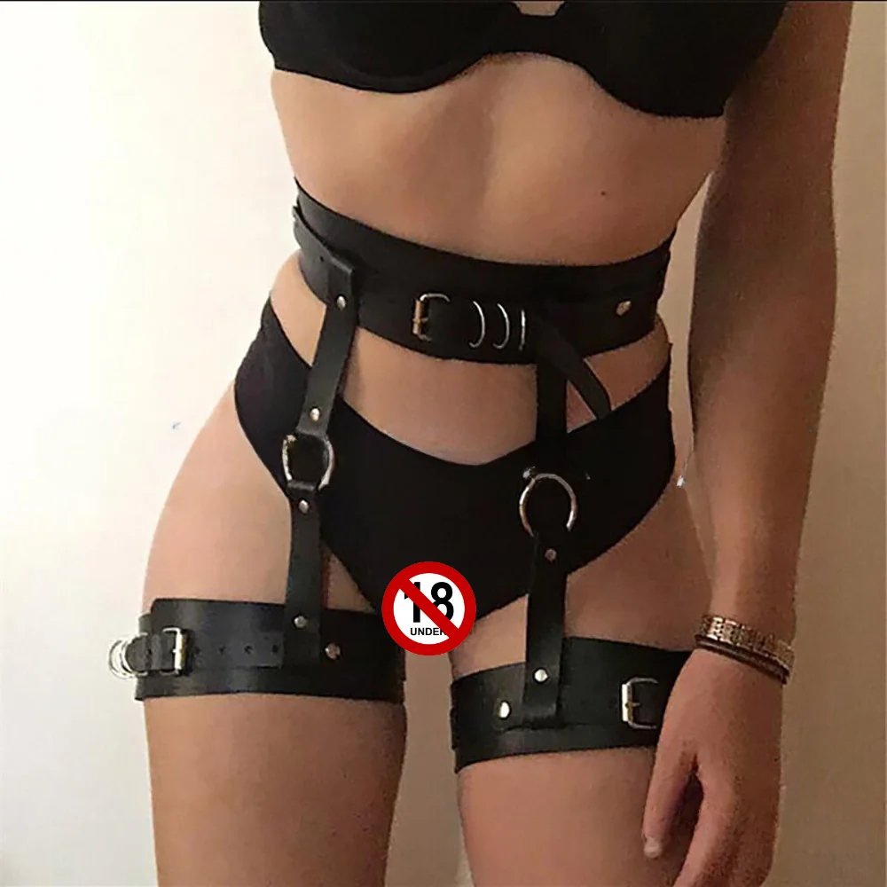 

Cross-border European and American leather sexy sex bondage pants women's SM sex products wearing leggings