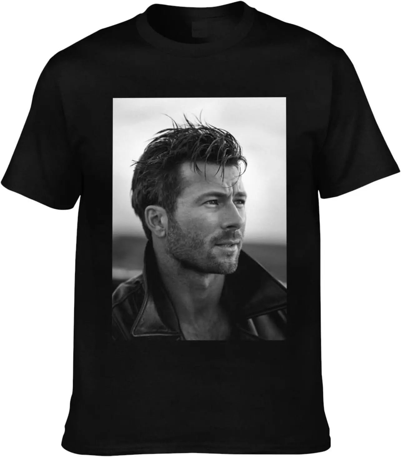 Glenn Actor Powell T-Shirt Graphic Tees Crewneck Shirt 100% Cotton Short Sleeve T-Shirts for Men, Women (7 Sizes)