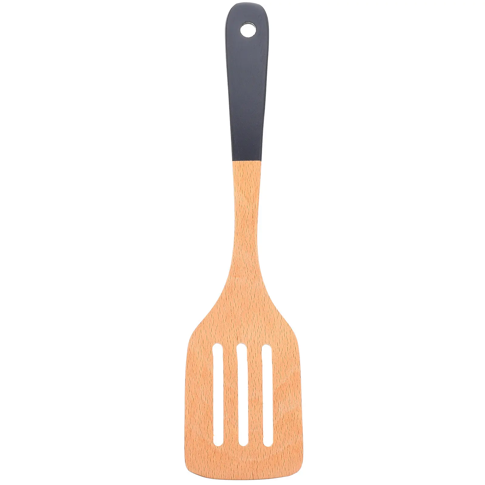 Wood Spatula for Cooking Non-Stick Pans Heat Resistant Scratch Proof Odorless Easy Clean Long Handle Kitchen Cooking Tool Wall