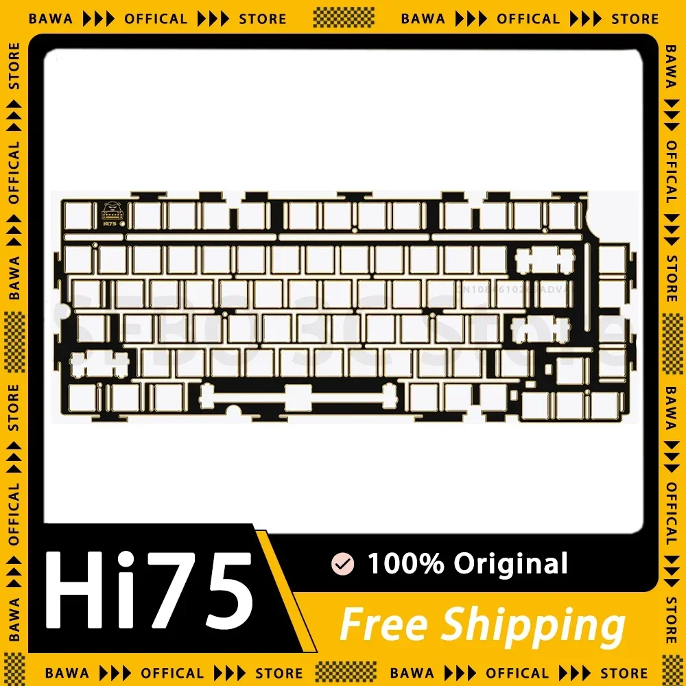 

Leobog Hi75 Slotted Positioning Plate Customized Black Core Immersion Gold FR4 Positioning Plate Mechanical Keyboard Accessory